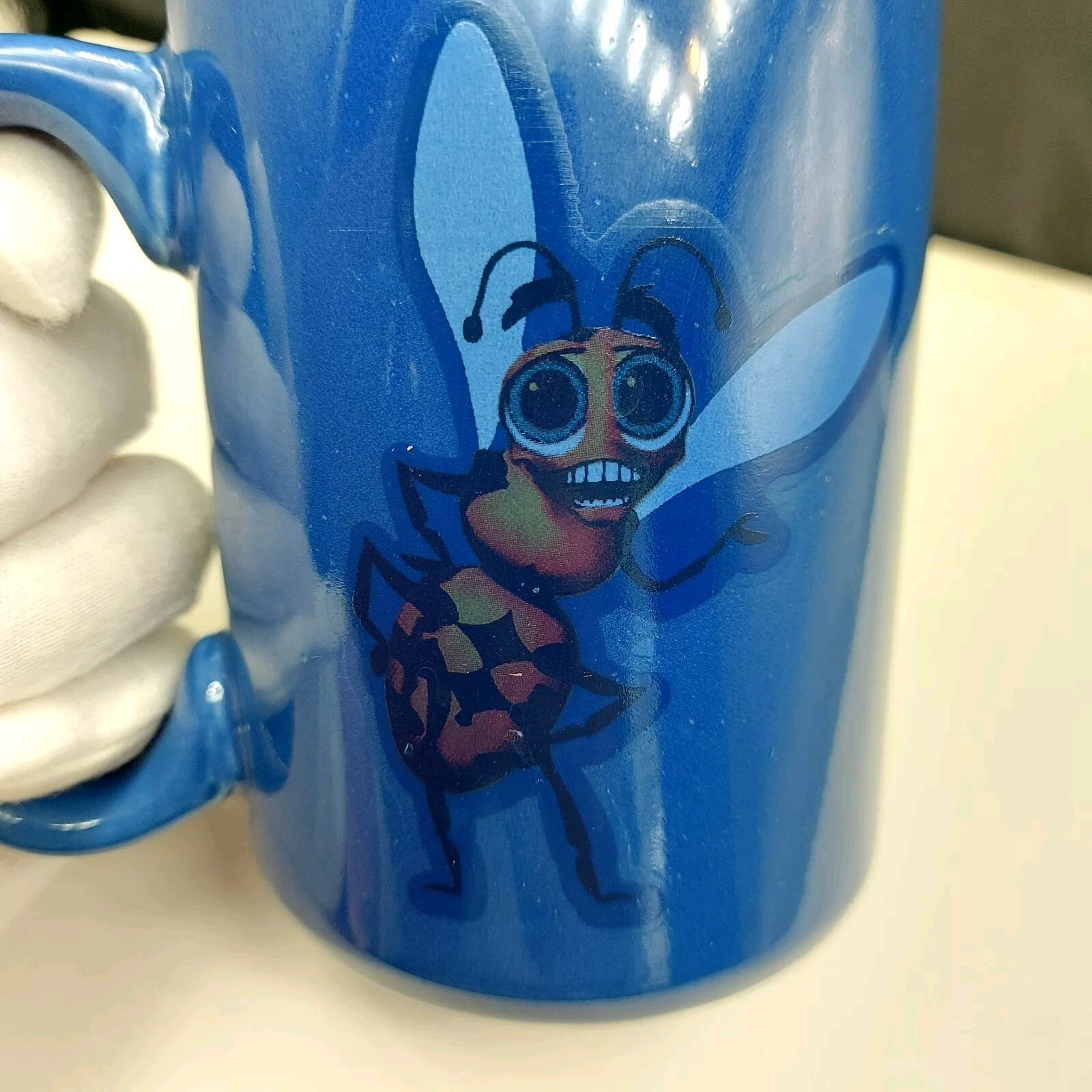 Nasonex Bee Ceramic Mug Pharmaceutical 12 oz. Cobalt Blue