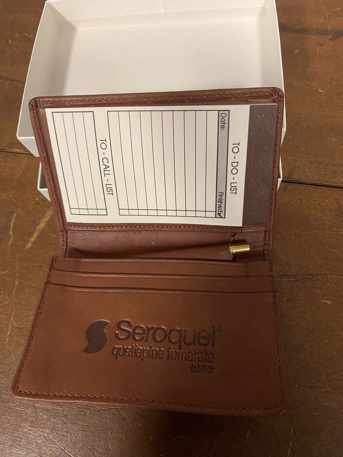 Seroquel Wallet Business Card Holder Notepad & Pen MIB