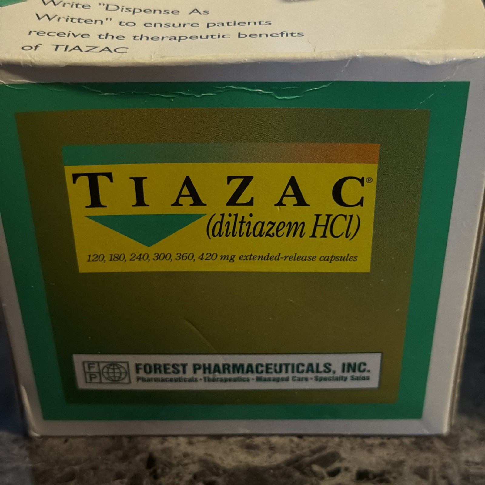Forrest Pharma/Sankyo Pharma Tiazac Tissue Box Unopened Drug Rep Promo 2000s Lot