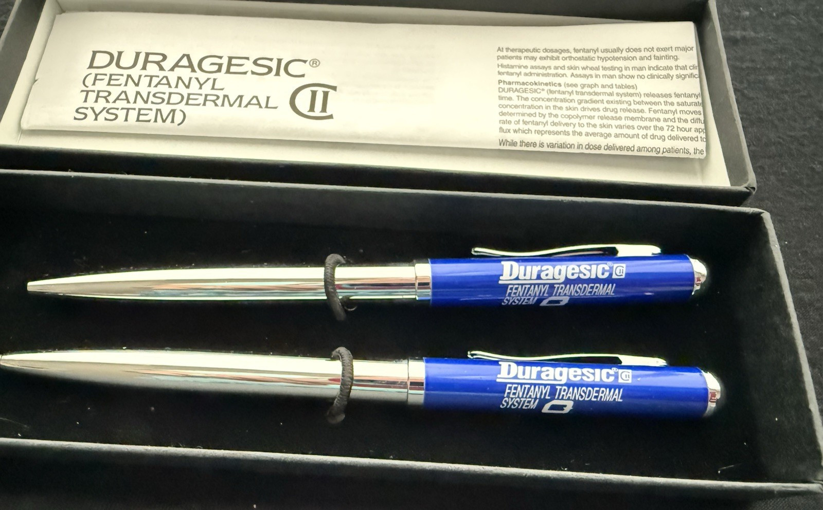 Duragesic (FENTANYL) Pen and Mechanical Pencil Set Class 2 Narcotic Pharma Adver