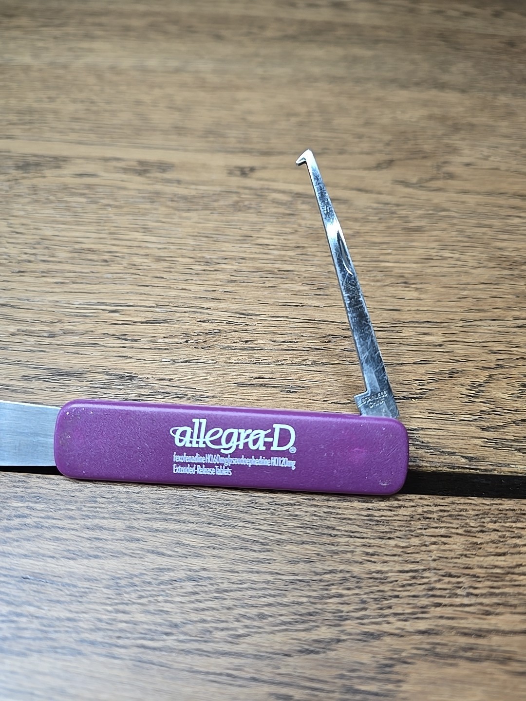 Allegra Fexofenadine HCI Letter Opener Mail Vtg Advertising Drug Pharmaceutical