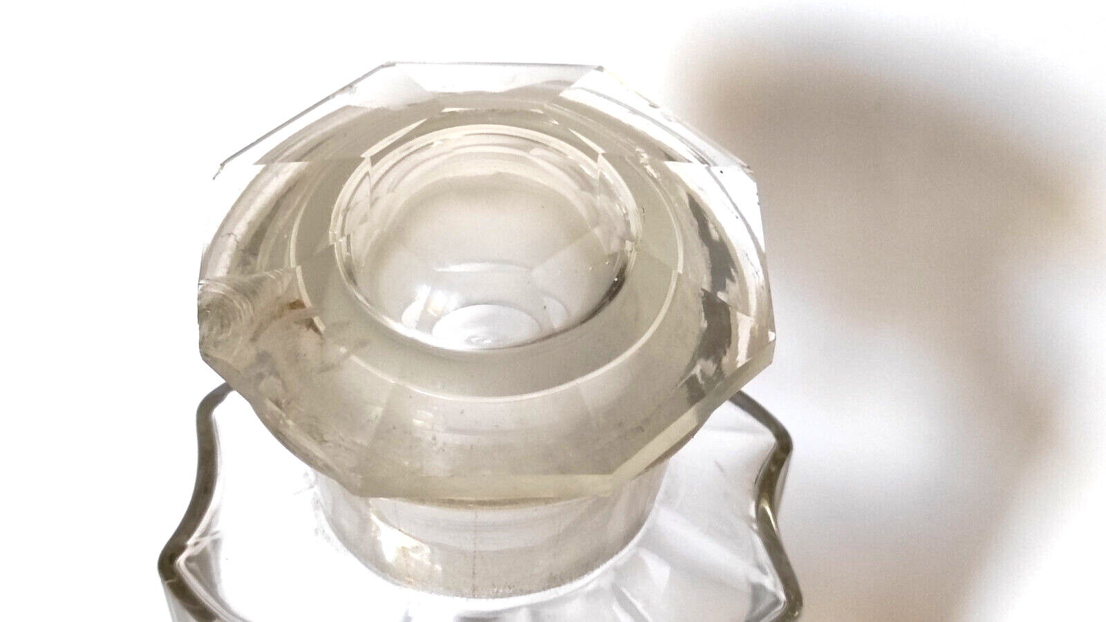 Vintage Crystal Apothecary Pharmacy Clear Jar 800 ml SUCCUS LIQUIR. PULV.