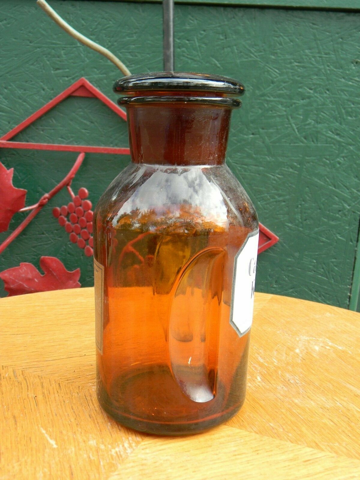 Antique Apothecary Glass Bottle Camphor