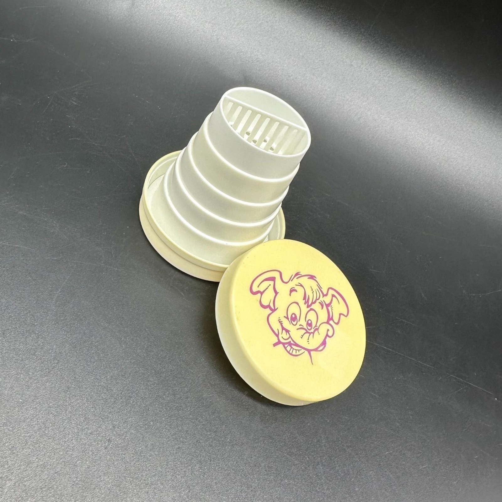 Vtg Pill Cup Allegra Telescoping Elephant Pharmaceutical Drug Rep Promo Travel