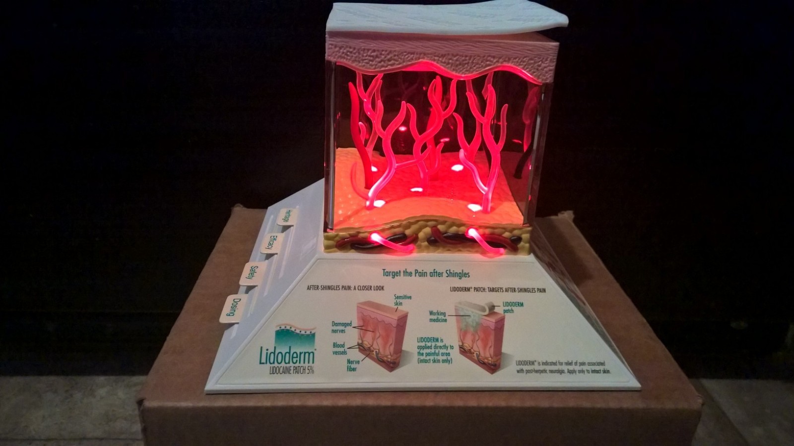 Drug Rep 3D light up Model Lidoderm Lidocaine patch collectible memorabilia NEW