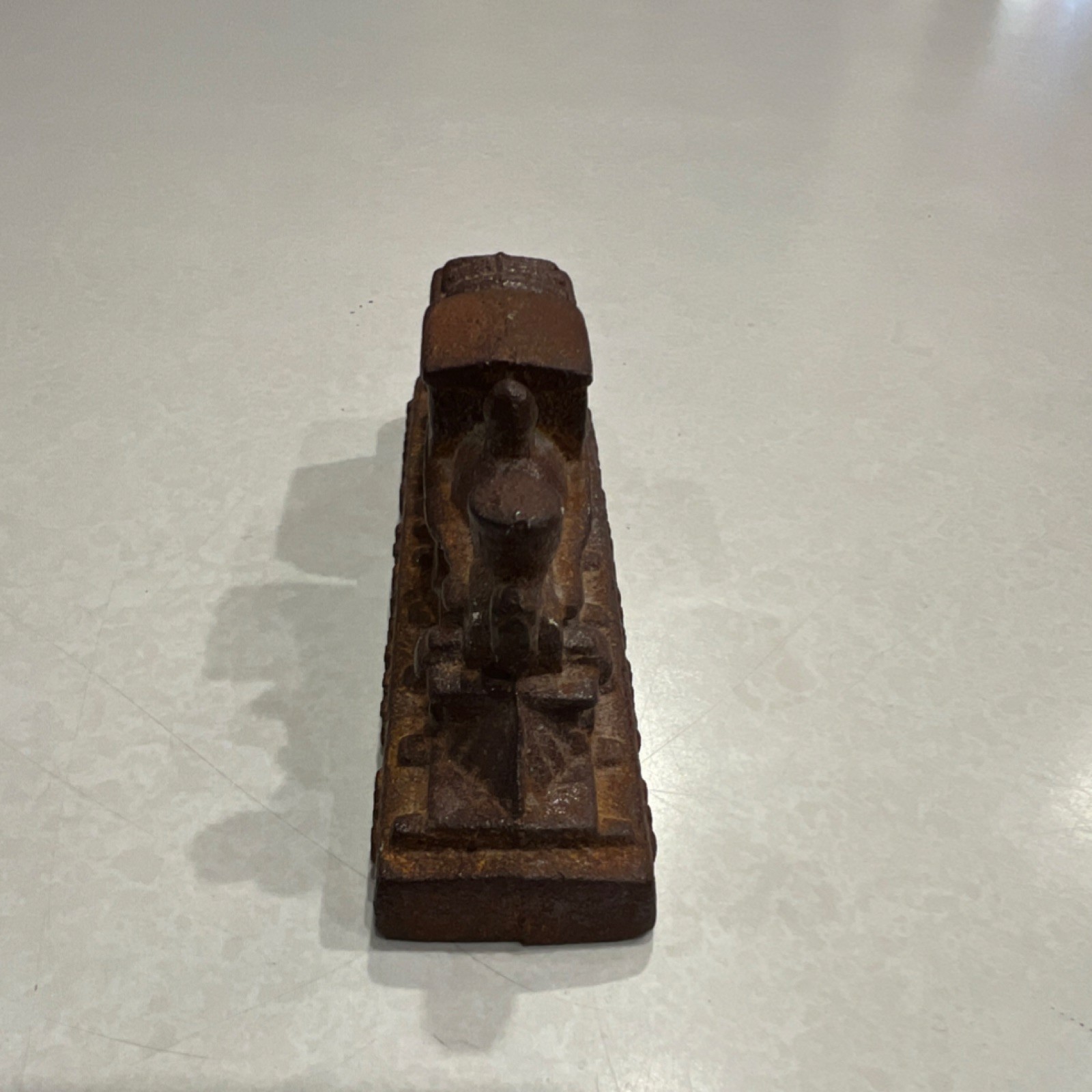 Vintage Cast Iron Train Locomotive Decorative Drug Advertisement