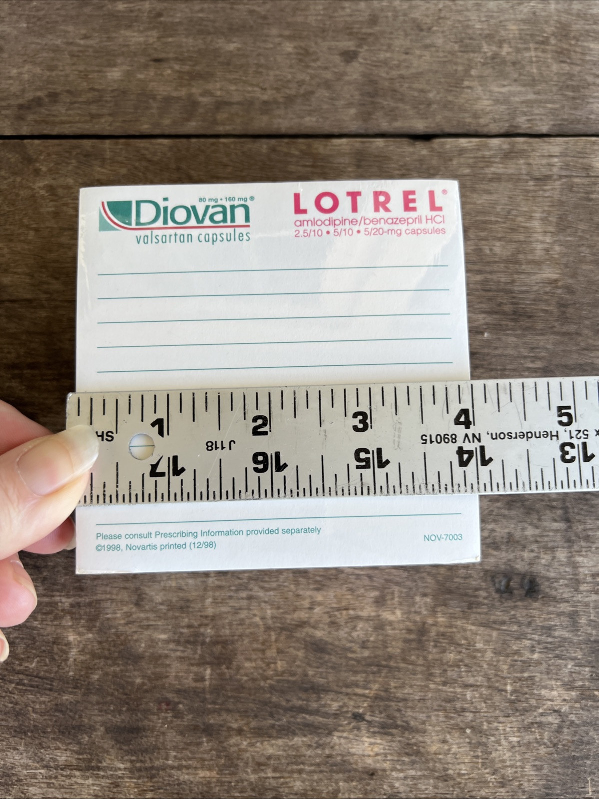 Diovan Lotrel Advertising Pharmaceutical Drug Rep Post-it Brand Note Pad Sealed