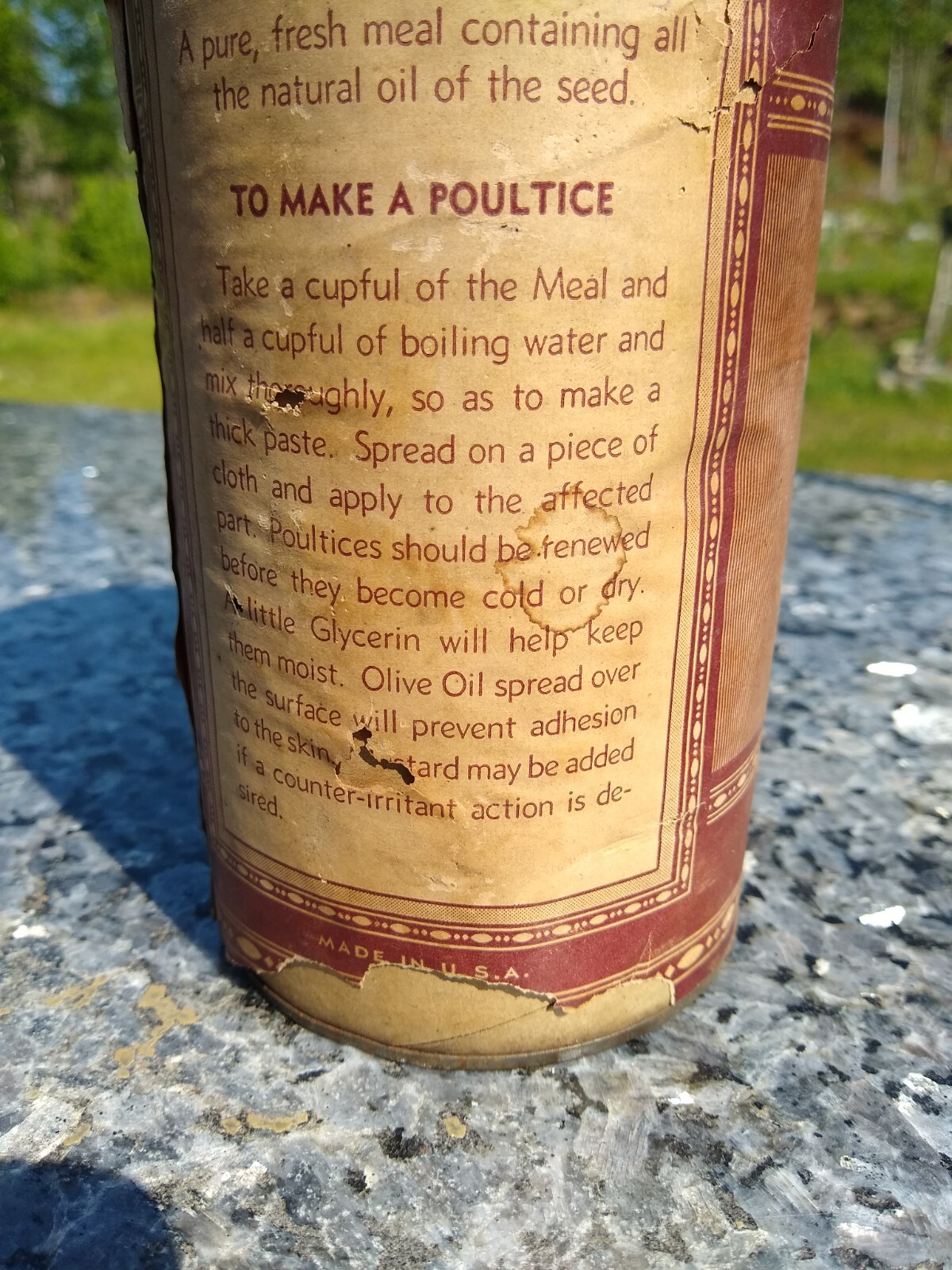 Vintage McKesson’s Flaxseed Meal Can By McKesson & Robbins, Apothecary Medical