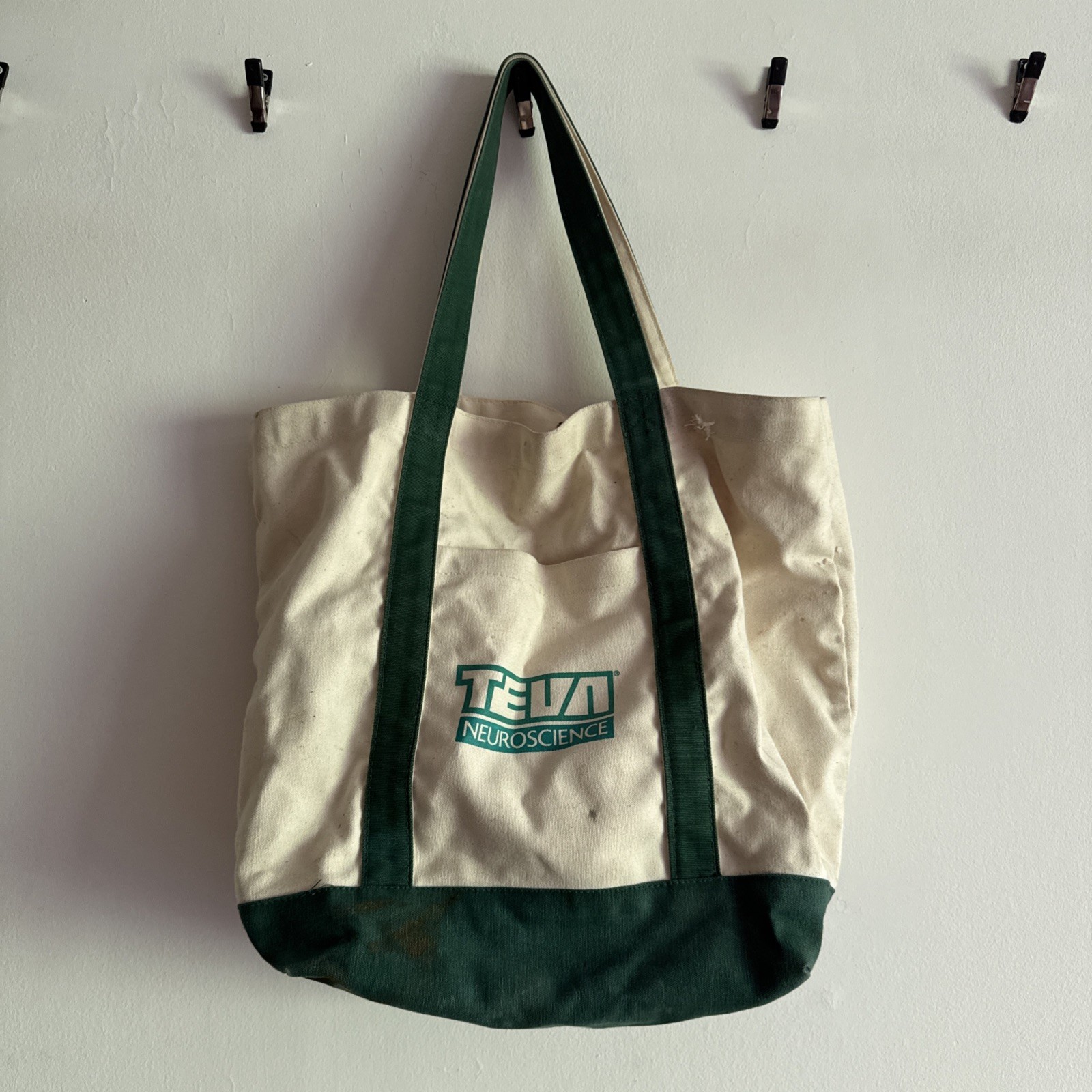 Vintage Pharmaceutical Promo Canvas Cotton Tote Bag Copaxone Teva Neuroscience