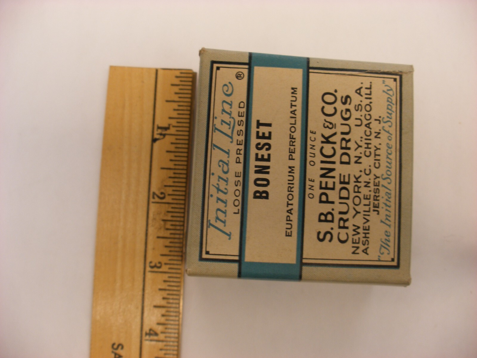 Vtg Medical Pharmacy Quack Cure Initial Line S. B. Penick Co. – Boneset