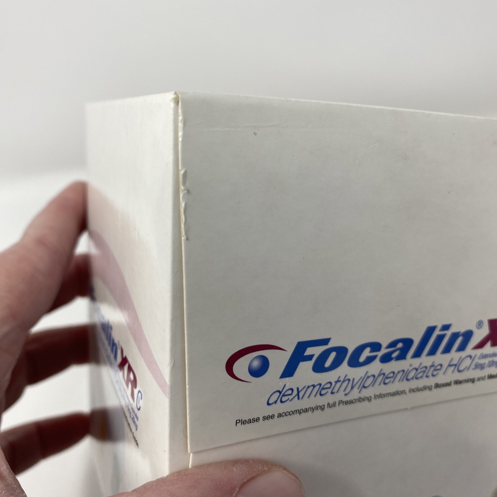 Vintage Focalin XR Tissue Box Pharmaceutical Pharm Rep 2007