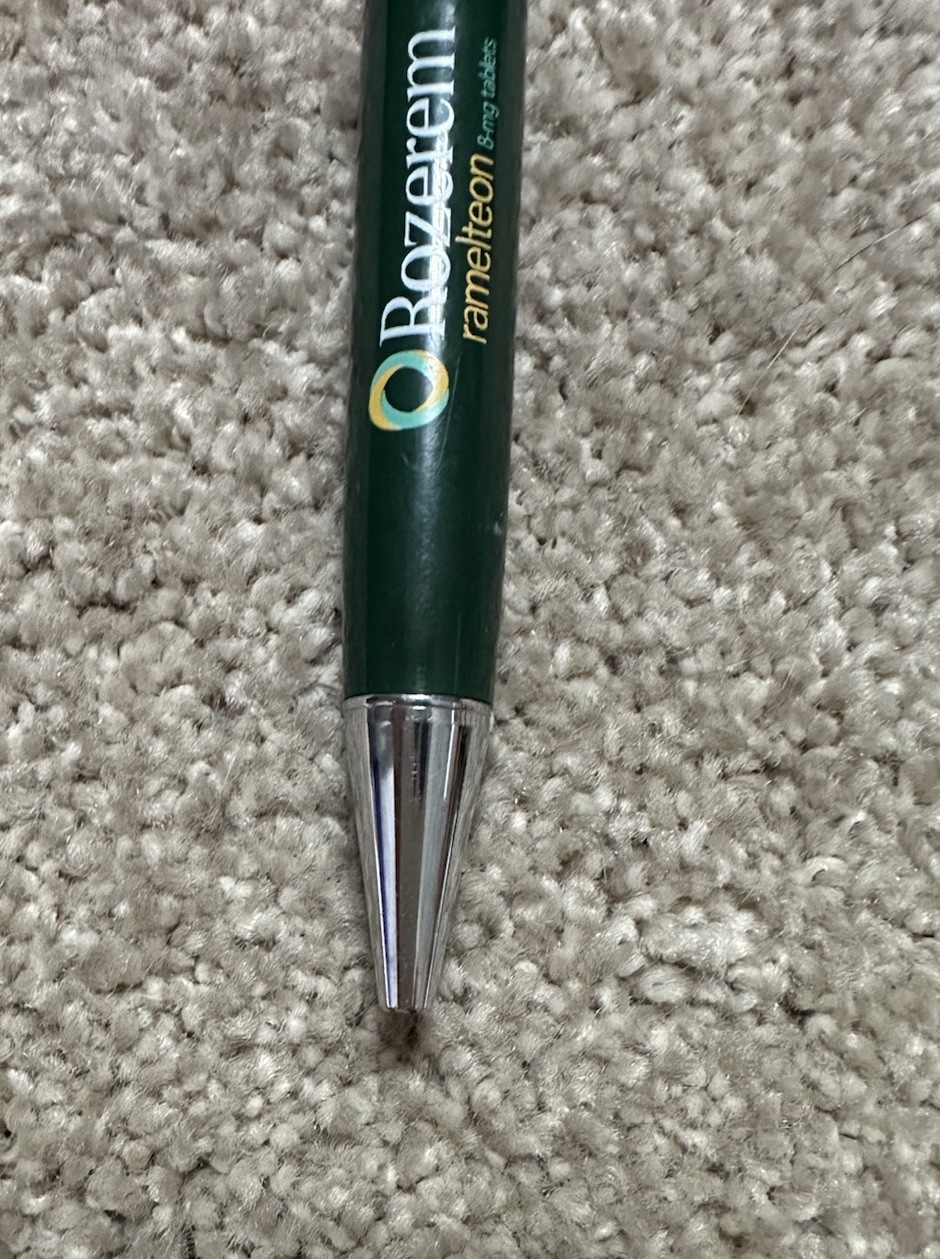 Rozerem Drug Rep Pharmaceutical Advertising Metal Pen, Tilt Floaty Pen, Works