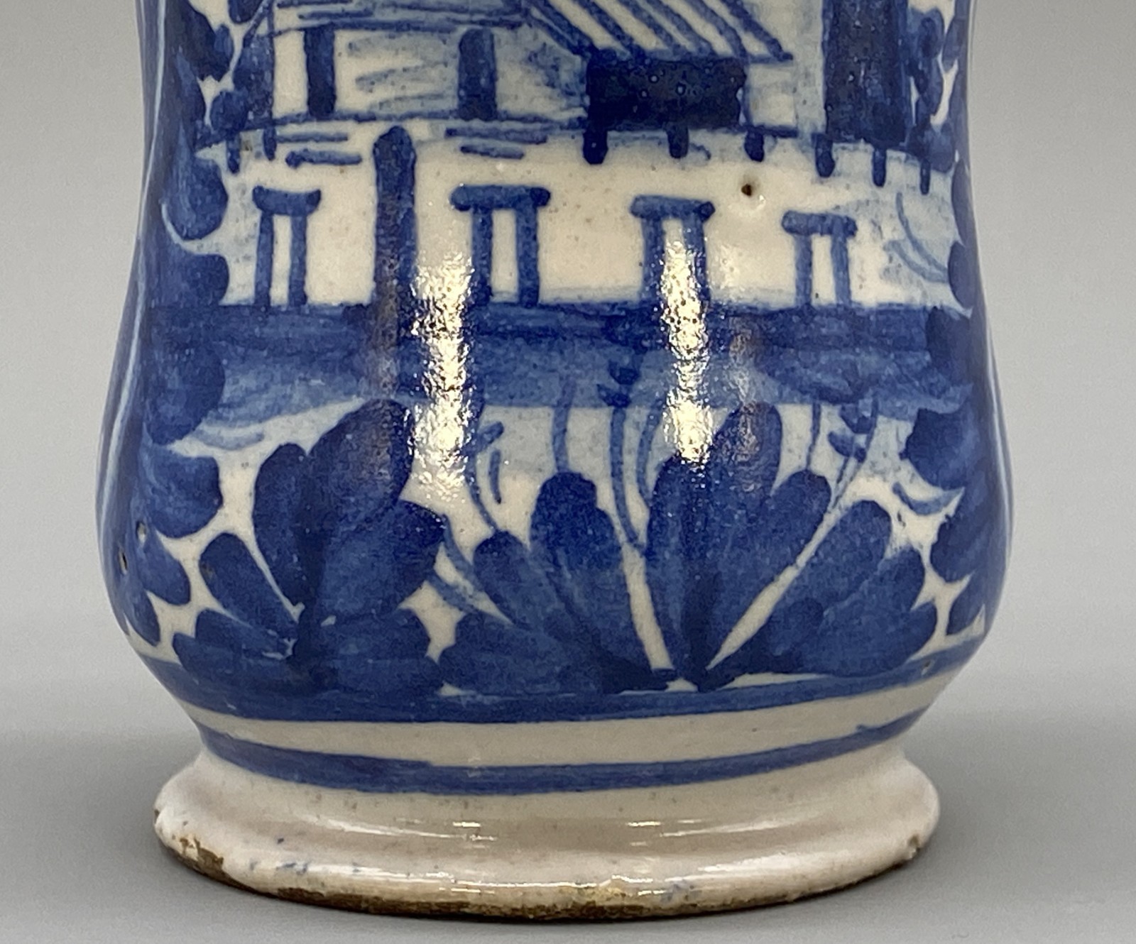 c. 1709 South Italian ‘Naples’ Majolica Blue & White Albarello Drug Pharmacy Jar