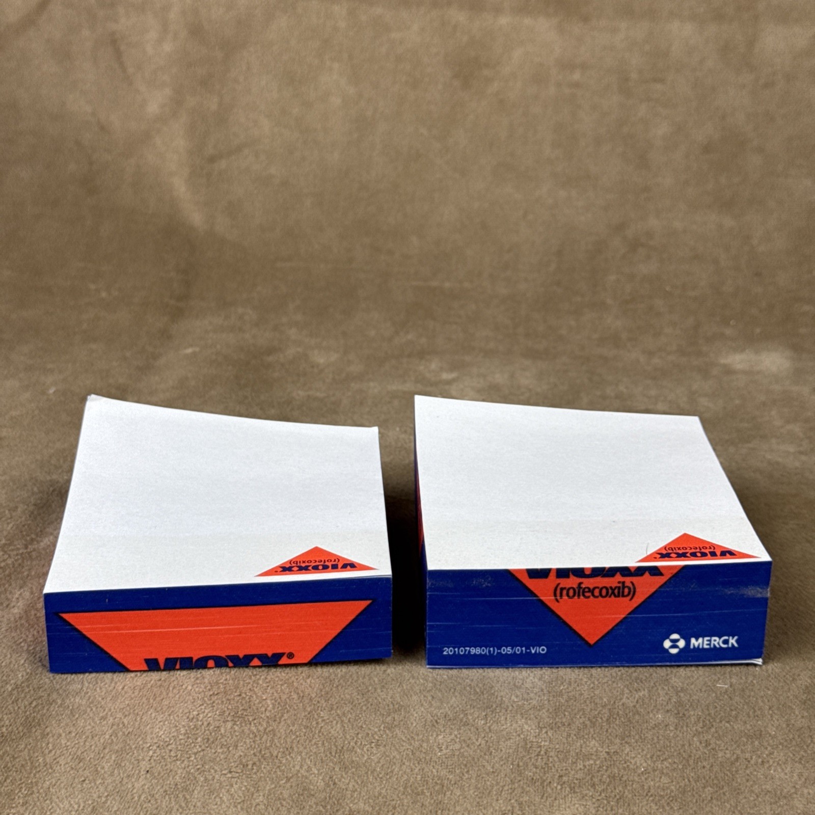 Vintage Vioxx Note Pad Paper *SPLIT INTO 2* Drug Rep Swag Pharmaceutical Notepad