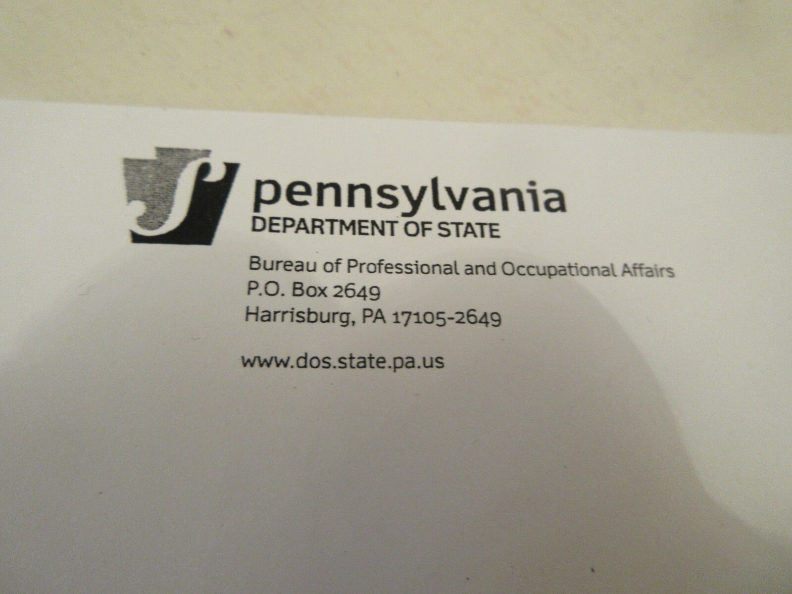 Commonwealth Of Pennsylvania State Pharmacy Board Printed in June 2021