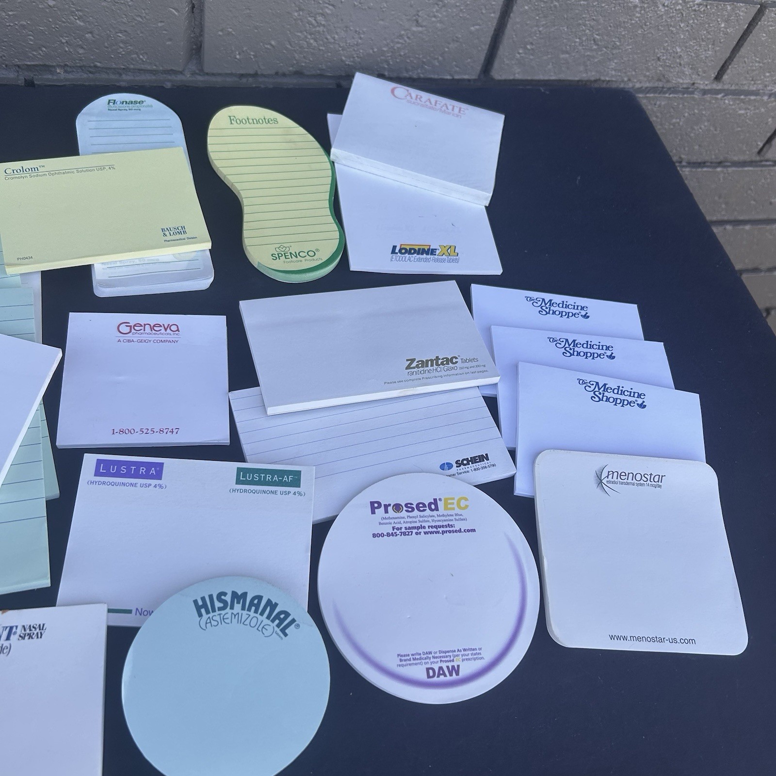Lot Of 25 Drug Rep Pharmaceutical Partial Sticky Notes Notepads Ephemera Pharma