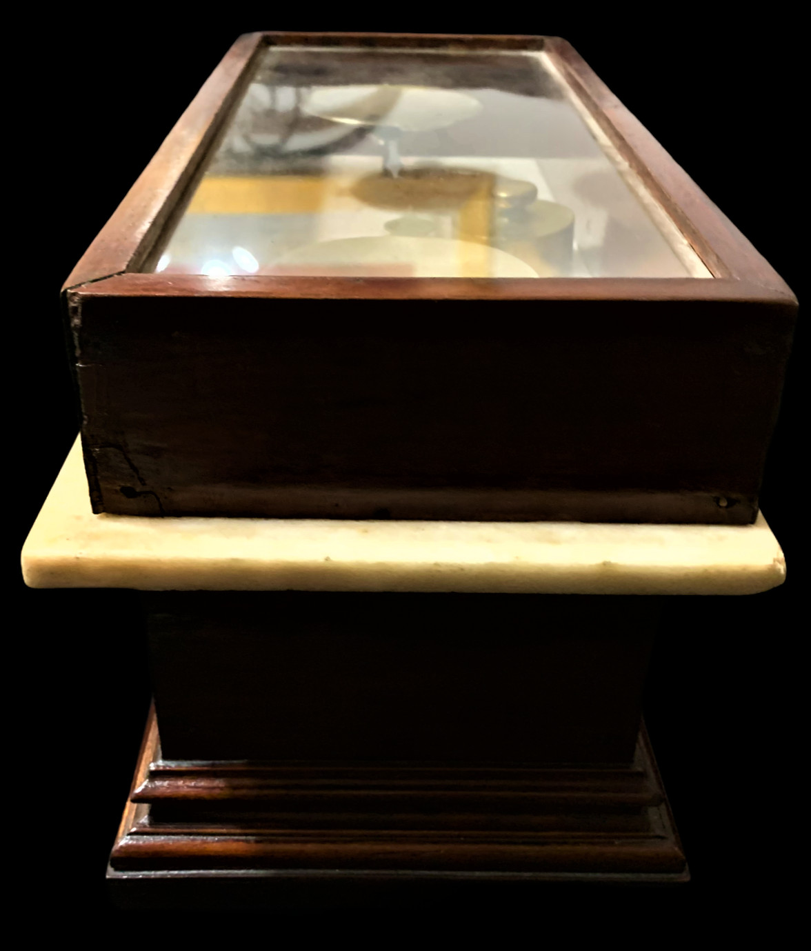 Antique Marble & Wood Apothecary Pharmacist Balance Scale Lab Country Store