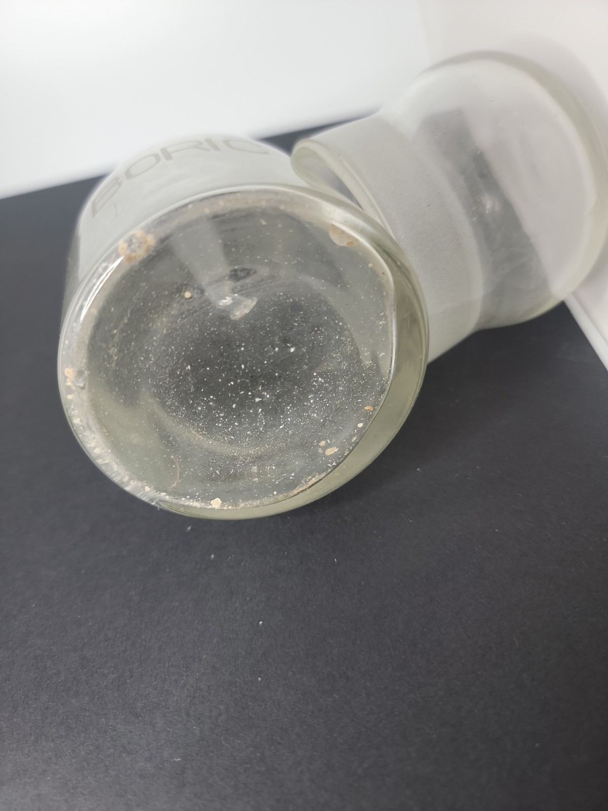 Vintage Apothecary Boric Acid Glassware With Stopper