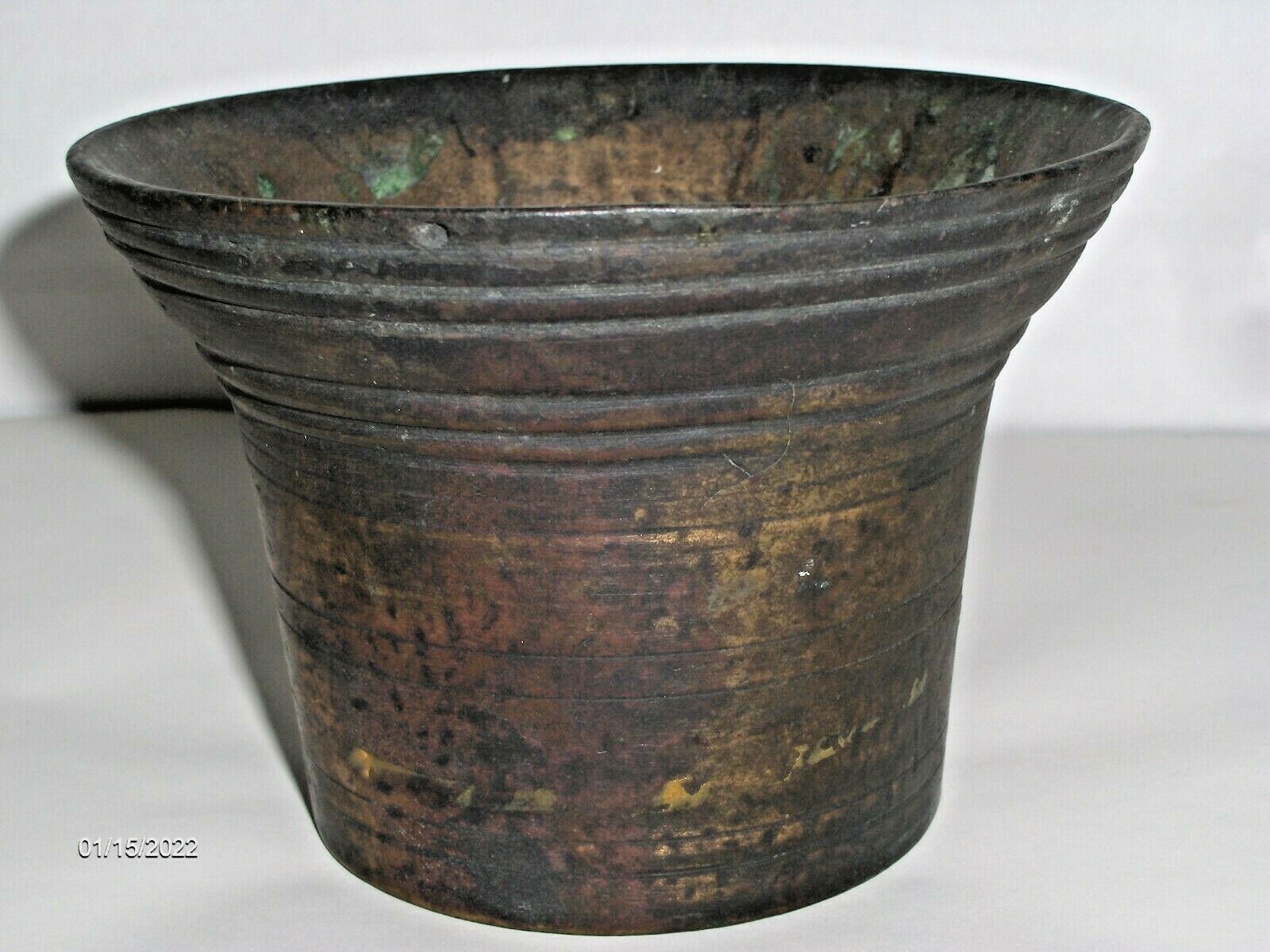 Rare Antique Primitive 19th Century Apothecary Brass Mortar Only