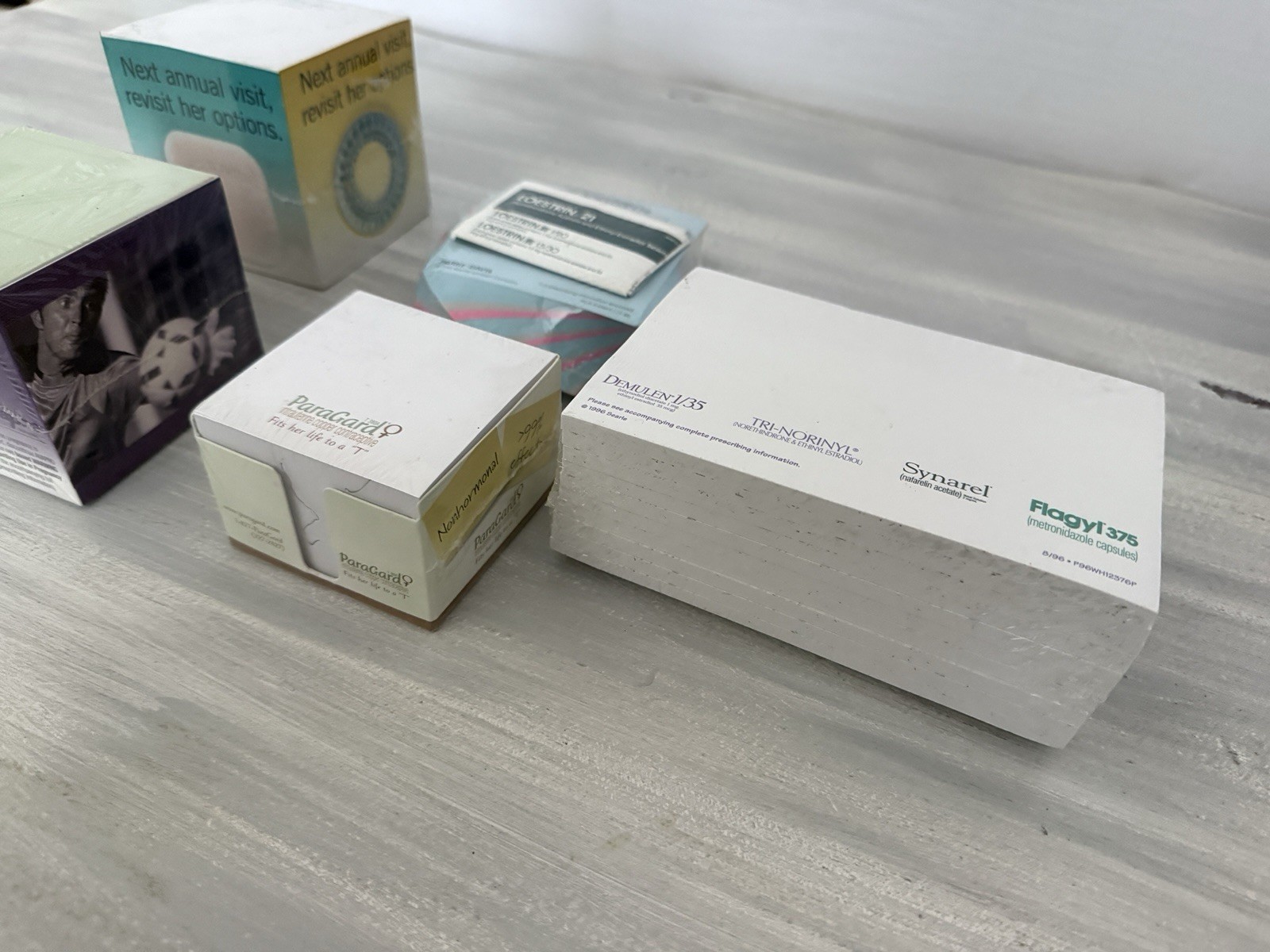 Lot of Pharmaceutical Drug Rep Notepad Sticky Notes AvaPro Ortho Loestrin