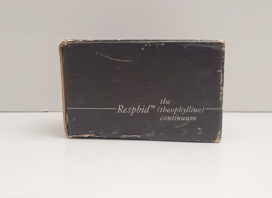 Respbid Medical Drug Advert Promo Metal Art Vintage 1970’s In Original Box
