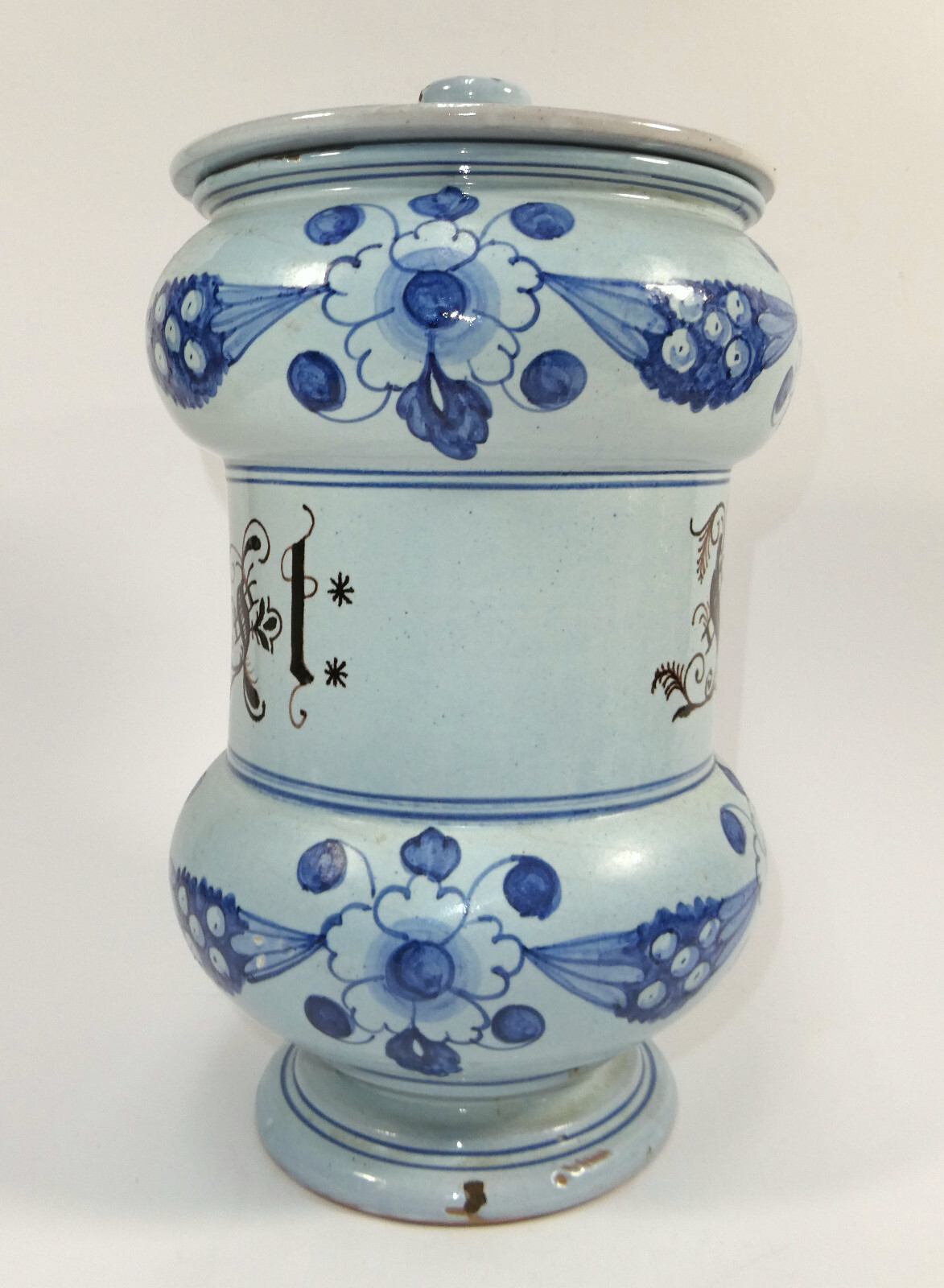 Faience Pharmacy Vessel Early 19th Century A-9