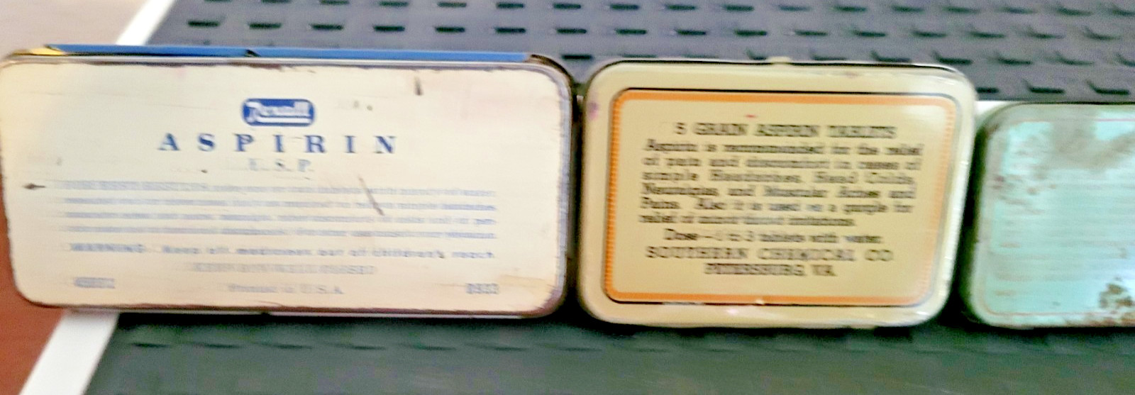 Vintage Pharmacy-Medicine Advertising ASPIRIN tins 13 pcs