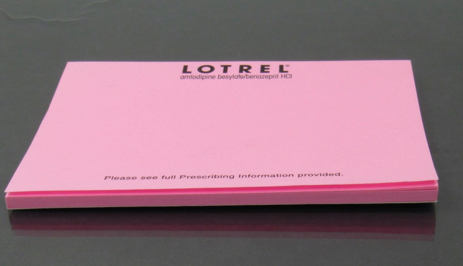 Lotrel Metal PEN, Pink Sticky Note Pad Drug Rep Pharmaceutical Promo Advertising