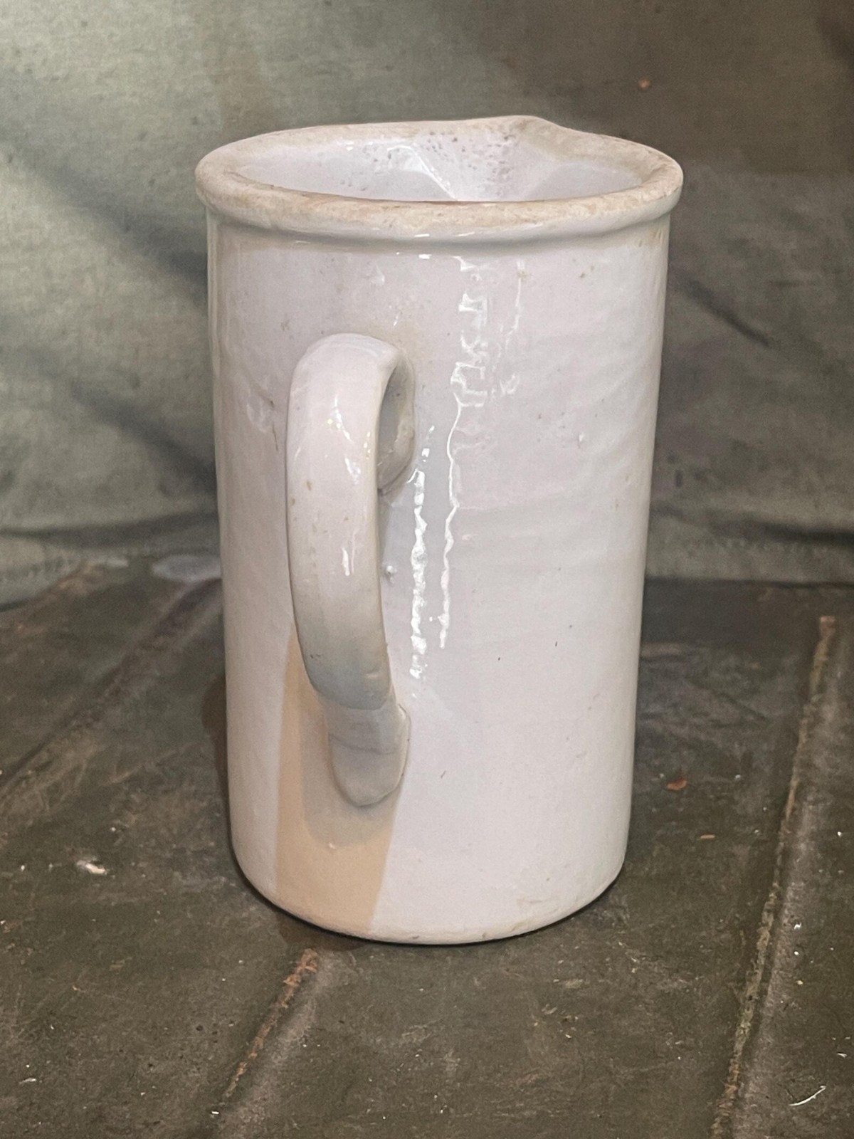 Vintage Soviet Porcelain Measuring Jug, Apothecary Laboratory Vessel, Lab Measur