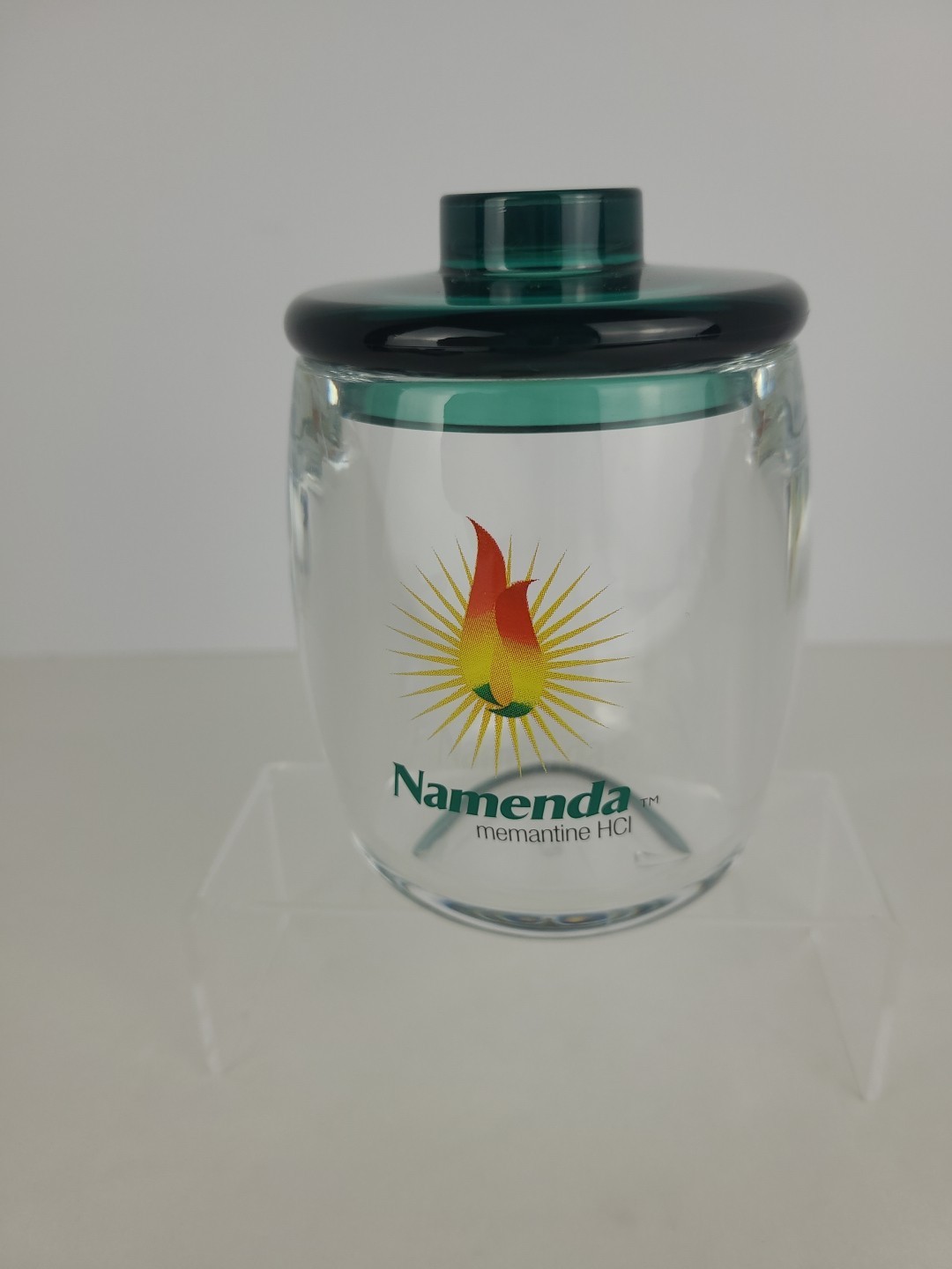 Pharmaceutical Drug Rep Namenda Jar With Lid 4″