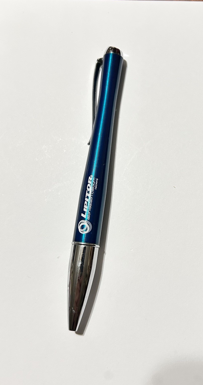 LIPITOR Drug Rep Pen Pharmaceutical Advertising Heavy Metal Pen
