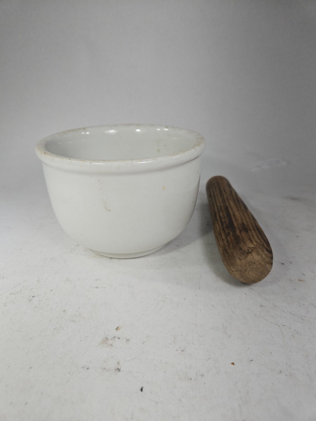 Vintage Antique Pharmacy Apothecary Druggist Mortar & Pestle primitive FREE SHIP