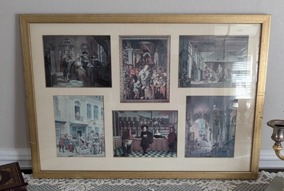 Vintage Eli Lilly Pharmaceutical History Print Collection – Framed 20×28 – Compl