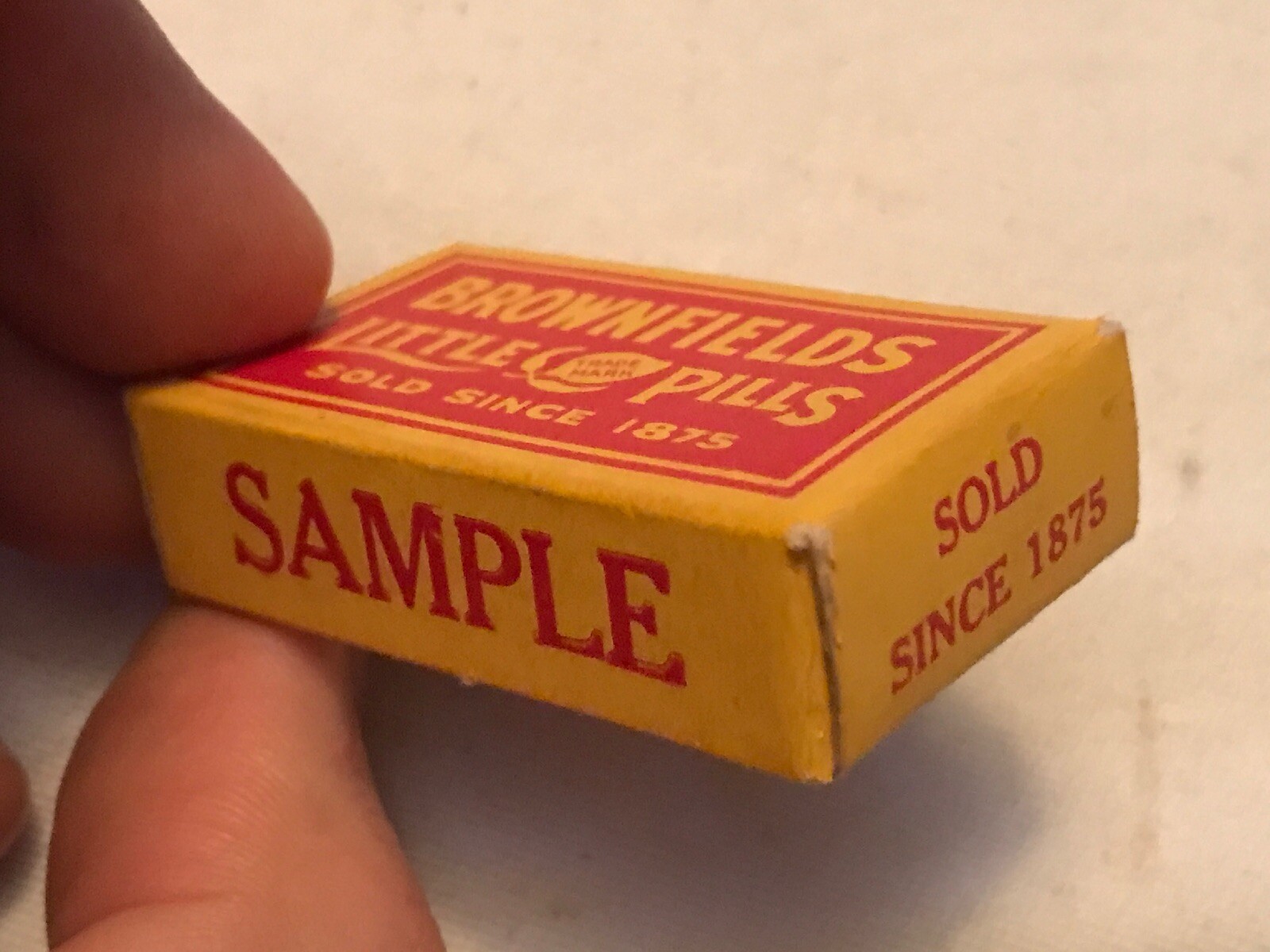 BROWNFIELD’S Little Pills Vintage SAMPLE Empty Small Box
