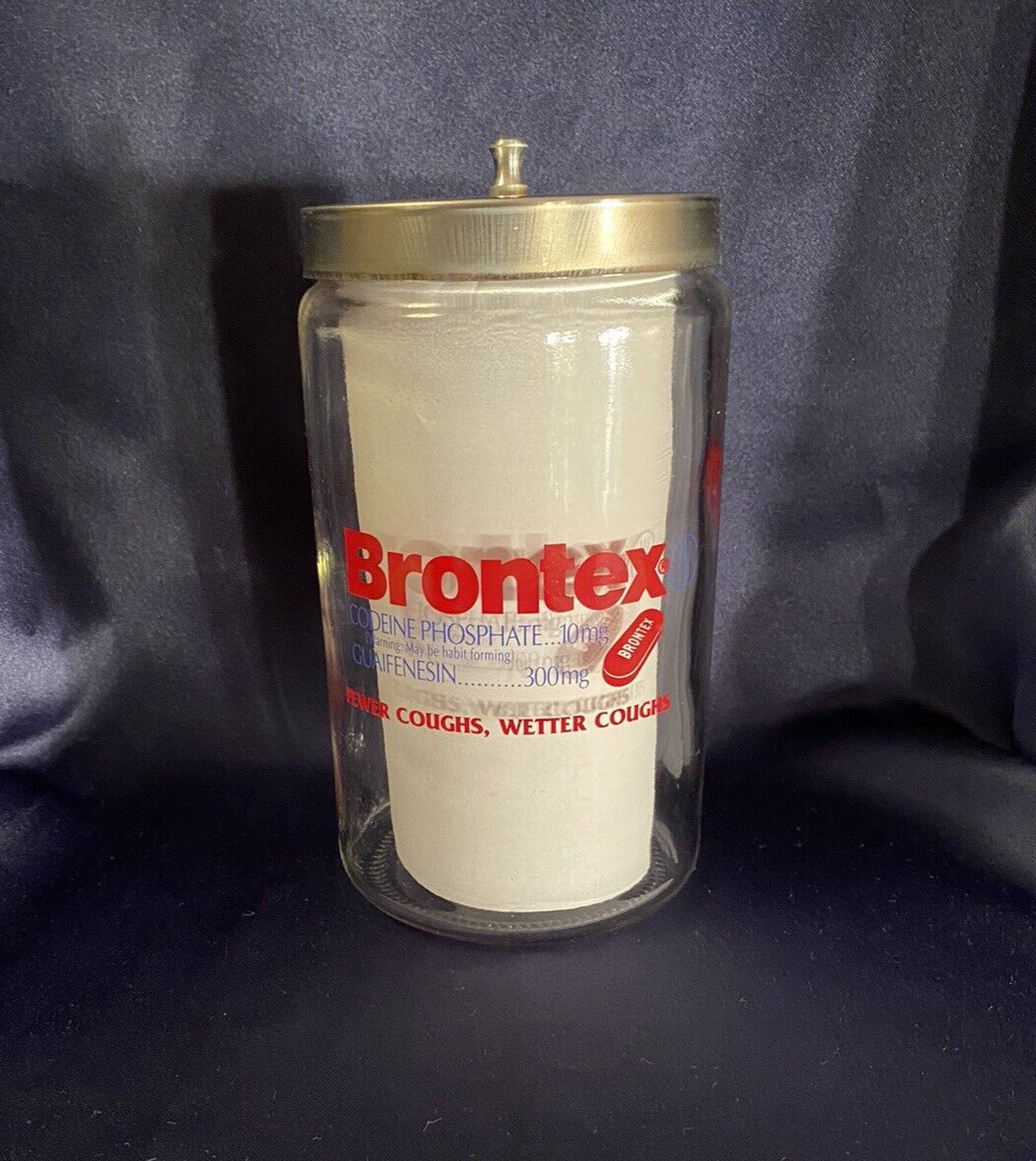 Brontex Advertisement Apothecary Jar Canister