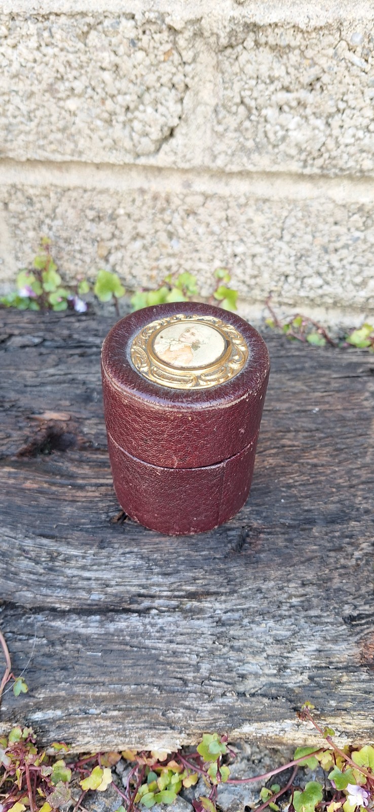 Antique 19thc Shot / Medicine Glass In Leather Case Unusual Trinket