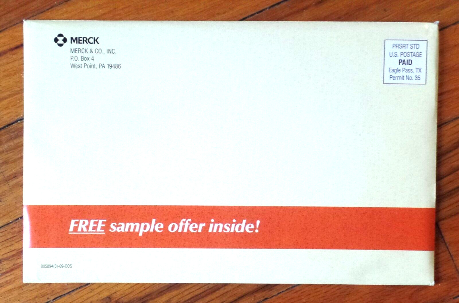 2000 PULL OUT THE POWER Prescribe COSOPT MERCK Pharmaceutical Mail Piece