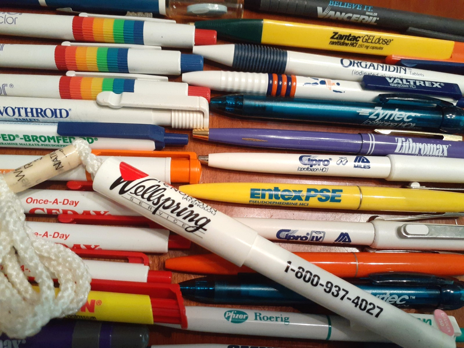 Lot of 52 Vintage Drug Rep (Pharmaceutical) Pens