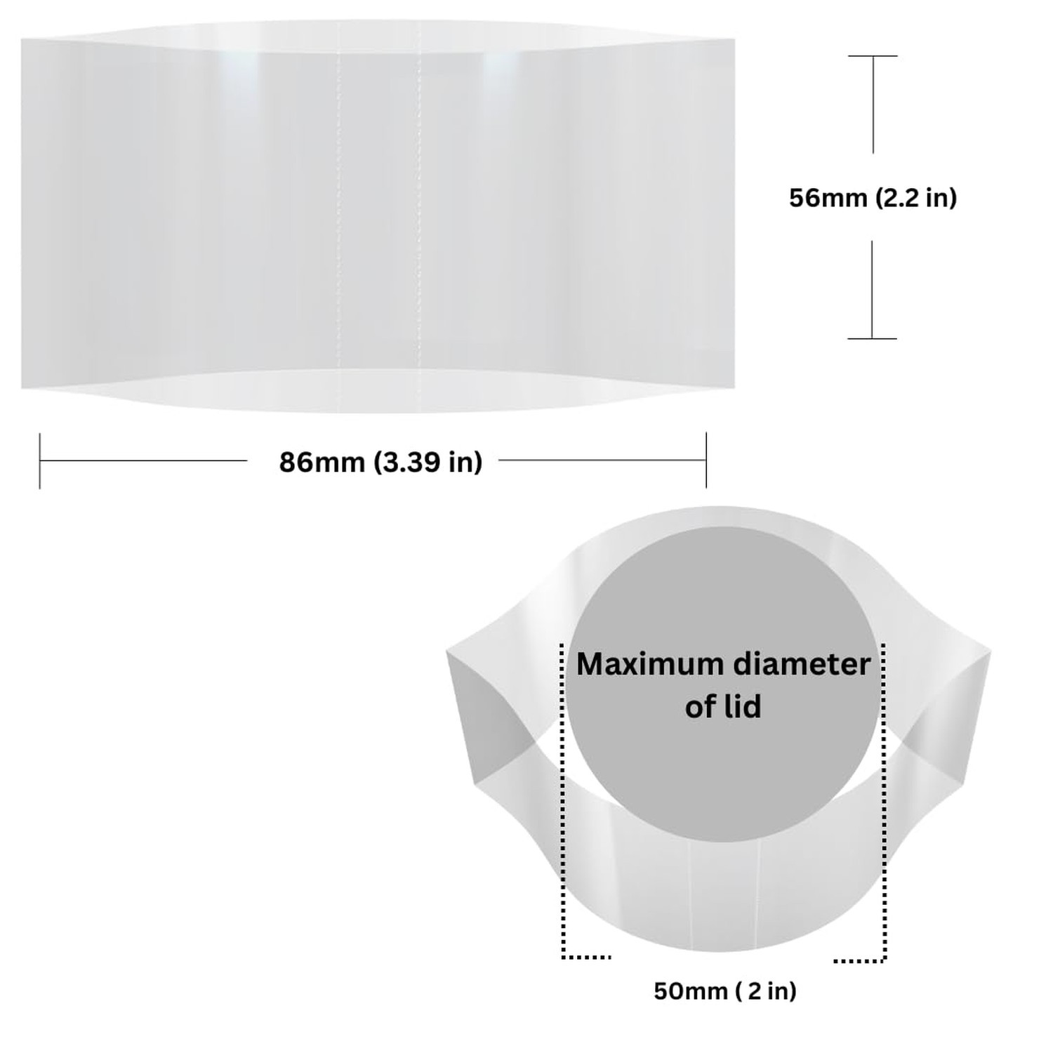 86 x 56 mm Clear Perforated Shrink Band for Spice Jars, Cosmetic Jars & Small…