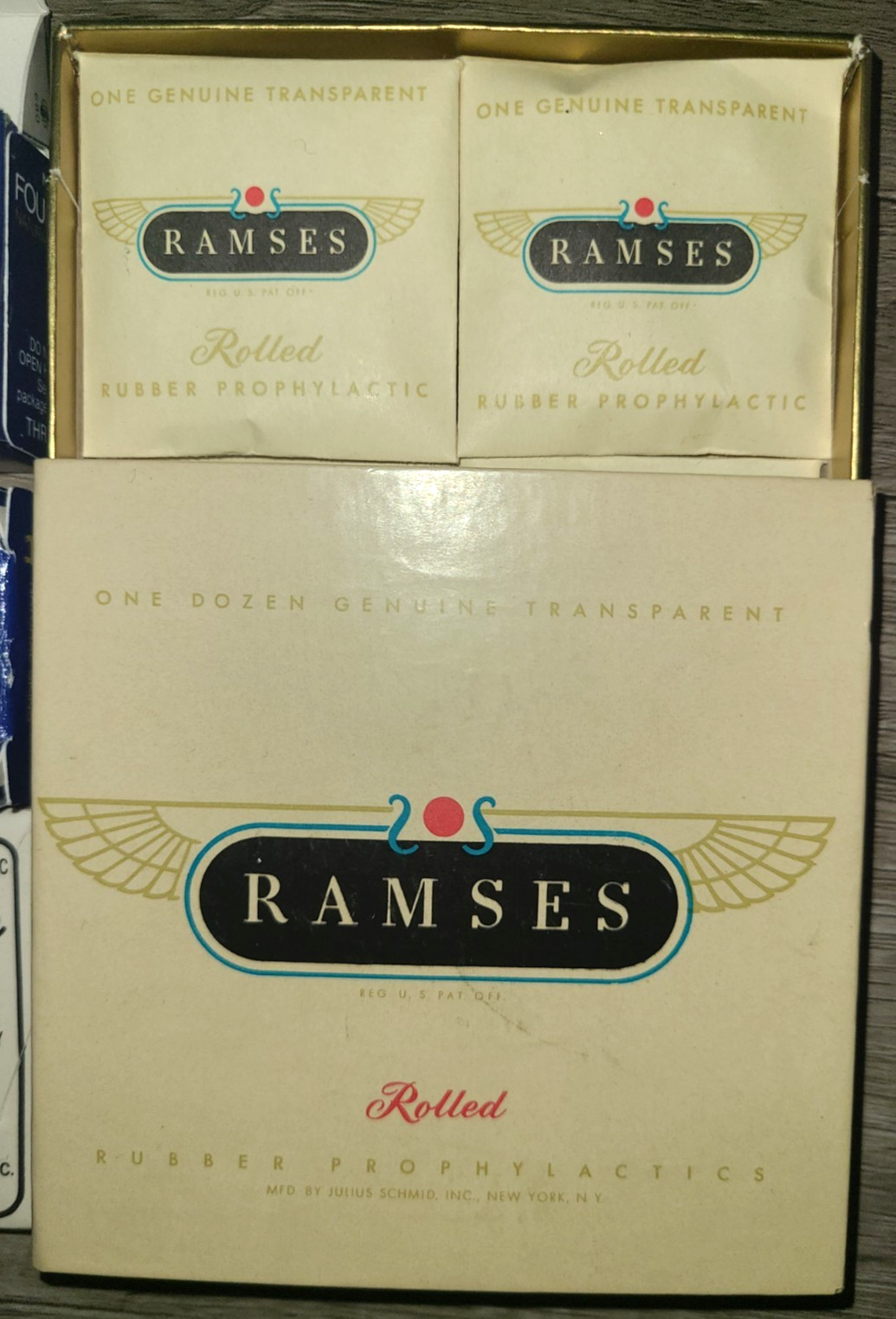 Vtg condoms, mixed lot – Ramses, Fourex Natural Skins, Seal tite prophylactic