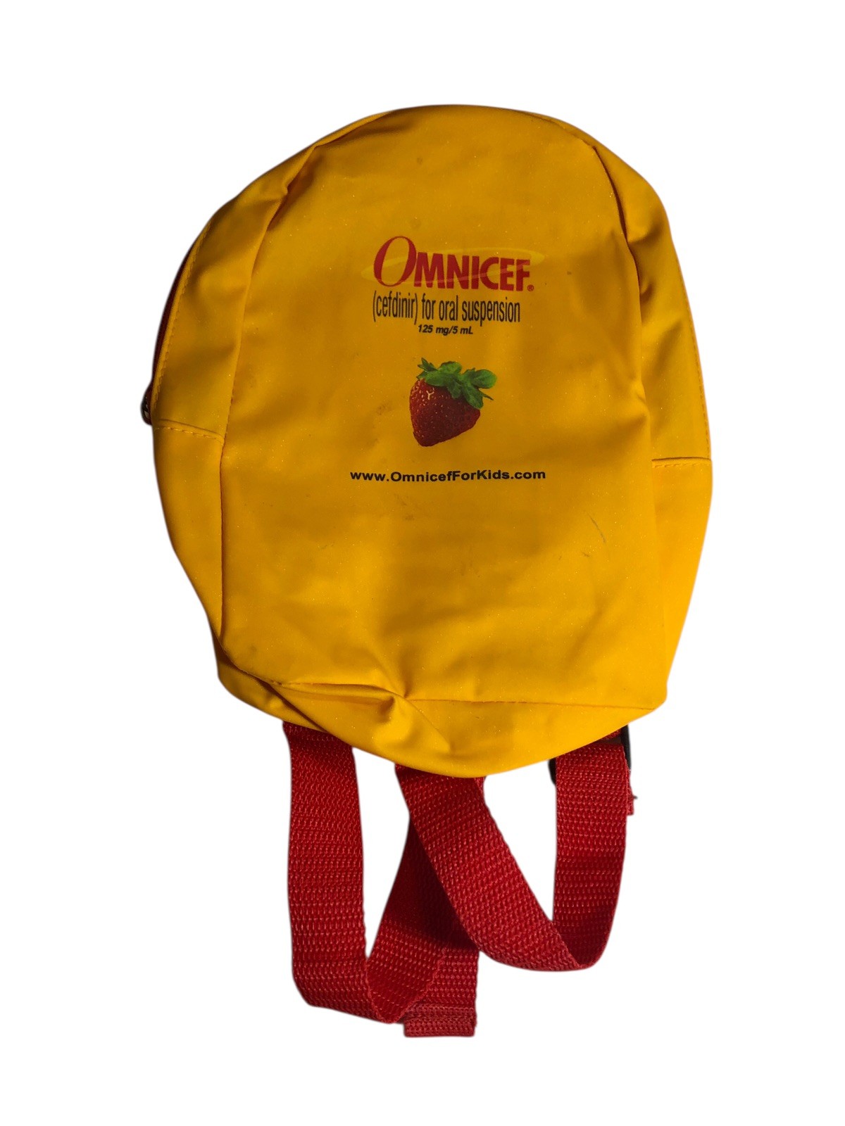 Small Yellow And Red Backpack Omnicef (cefdinir) For Oral Suspension