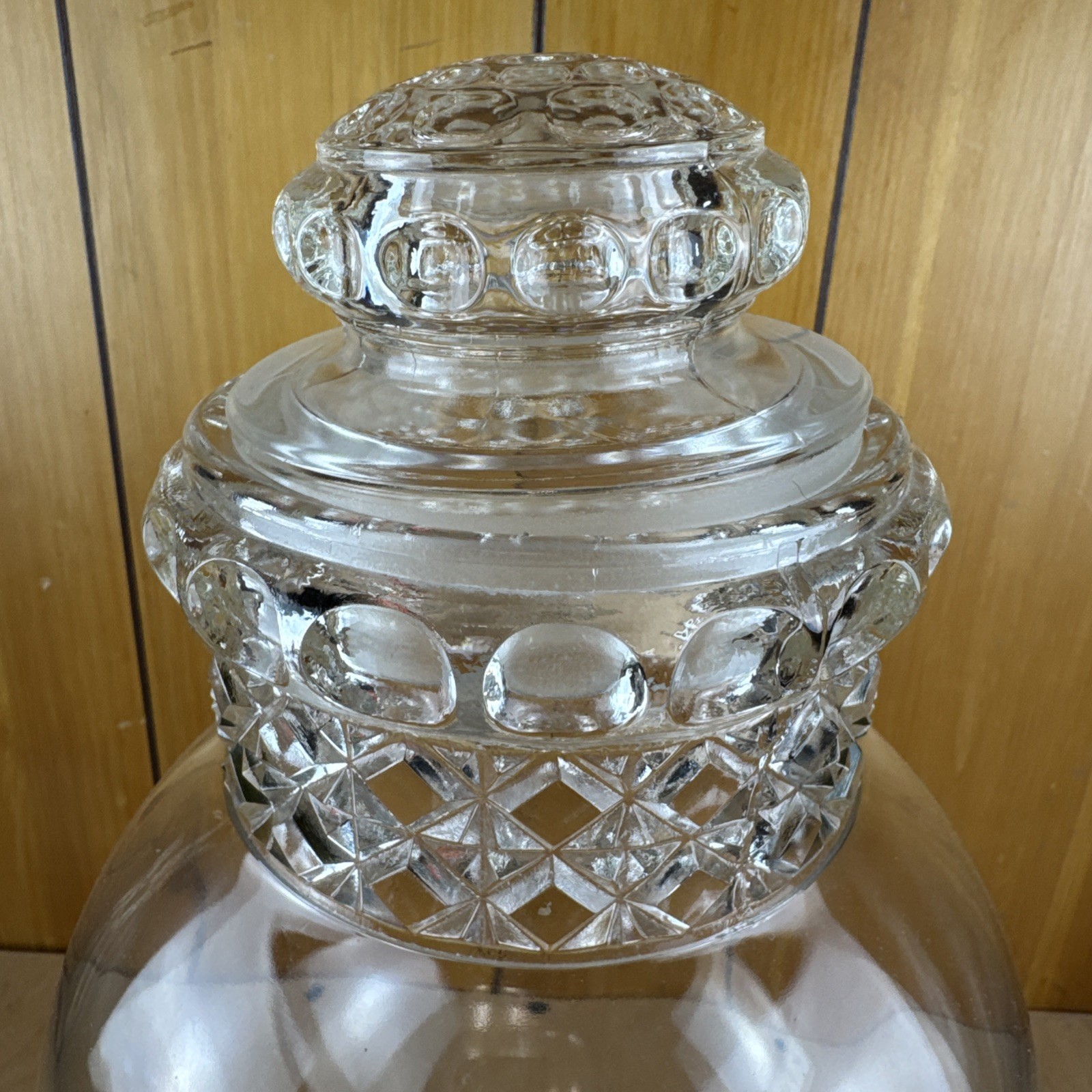 Antique Apothecary Glass Jar With Lid Candy Store Container