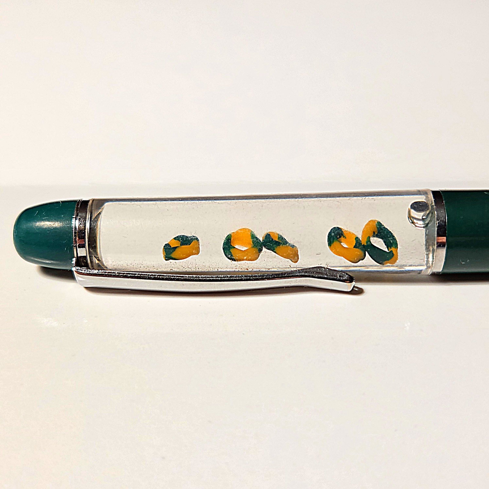 Vintage Drug Rep Rozerem Metal “Floaty” Pen Fluid-Filled Compartment DNA Helix
