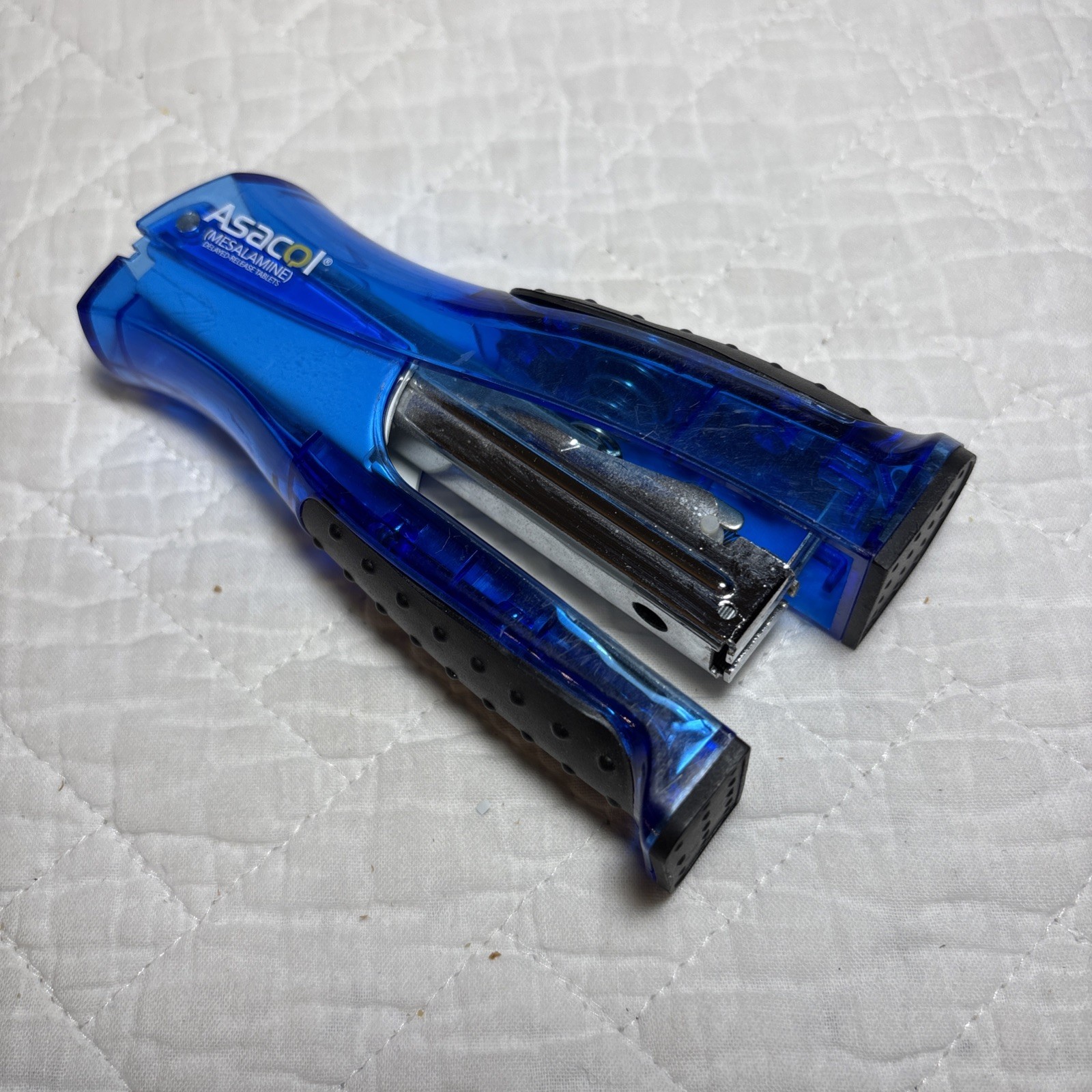 Pharmaceutical Promo Stapler Blue Asacol Drug Advertising