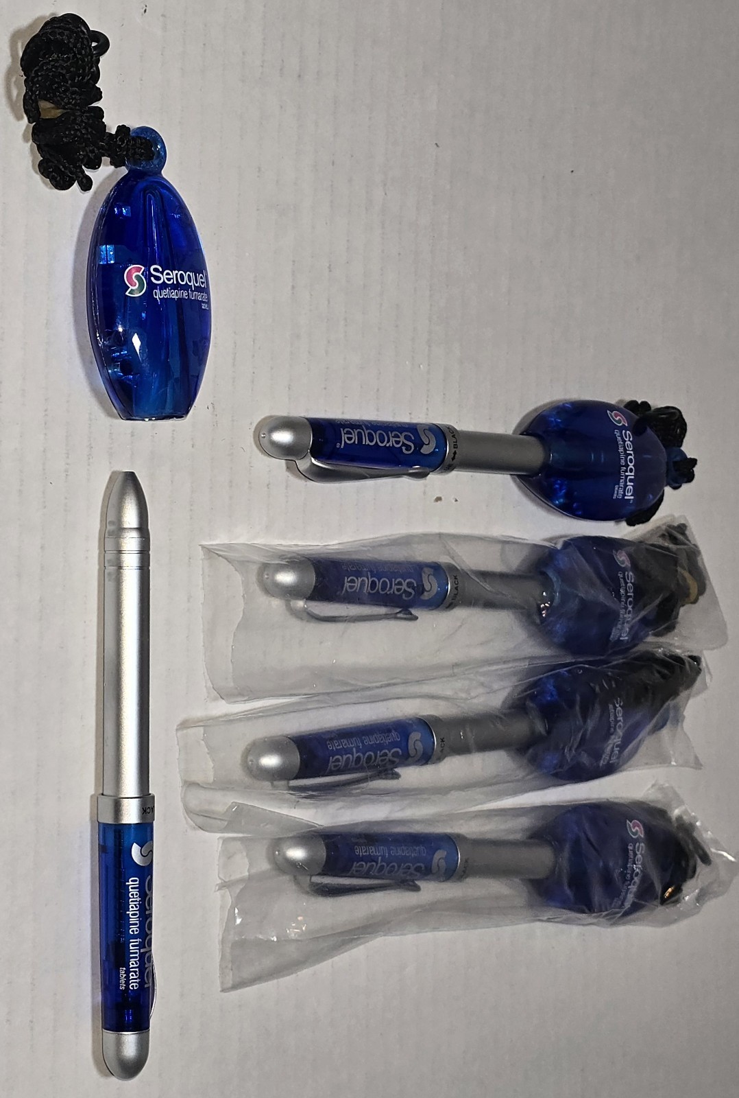 Seroquel Rep Pens Lanyard Lot of 5