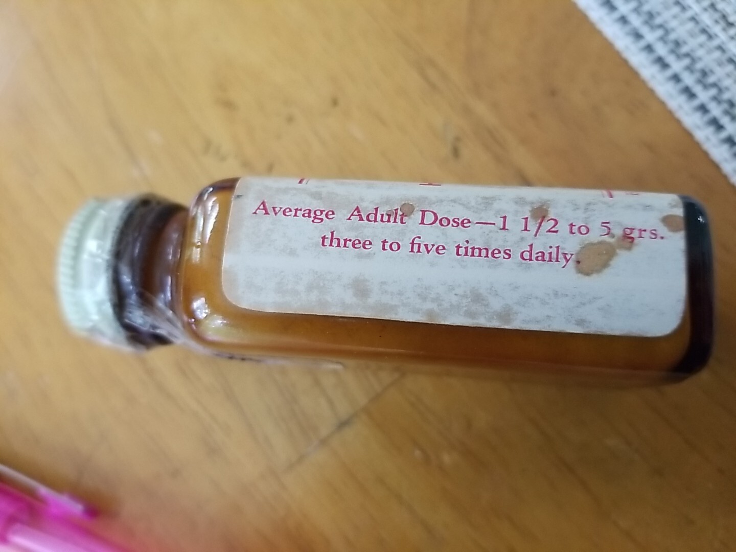 100 Tablet PAPAVERINE Empty Bottle Dispensing 1960s Narcotic Lilly Poison