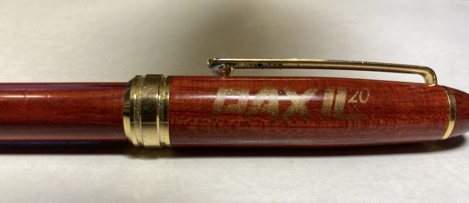 Rare Vintage 1990’s Pharmacy Promotional Rosewood Pen PAXIL 20 mg tab