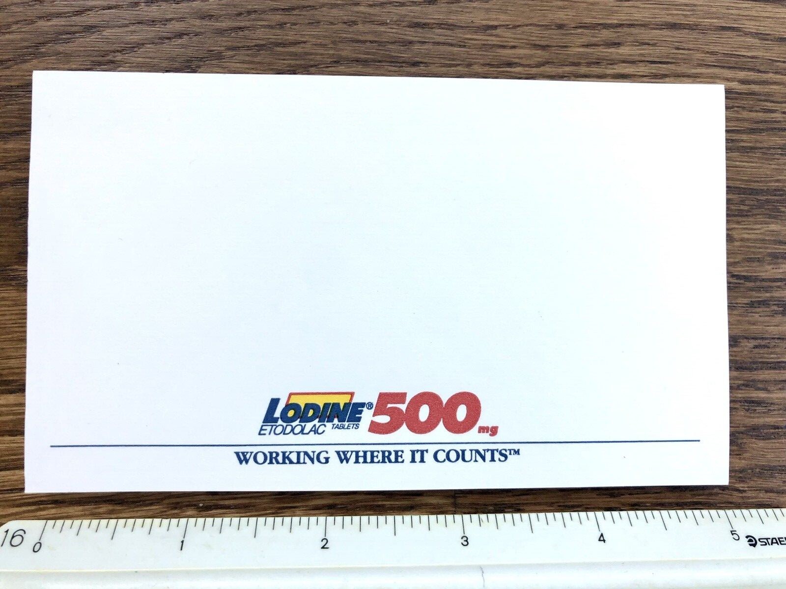 Lot 9 VTG Pharmaceutical Drug Rep Sticky Note Pads 3″ x 5″ LODINE® 1996 Medical