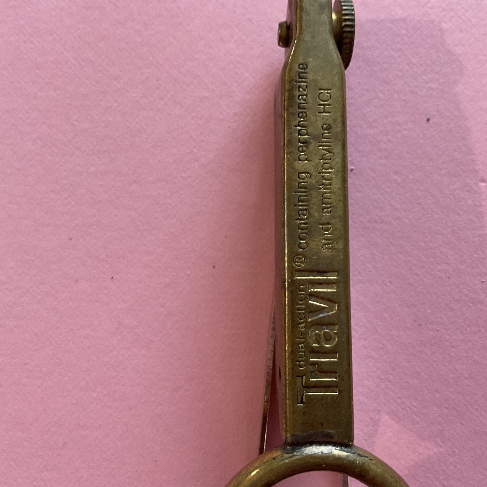Rare Triavil Magnifying glass Tweezer Pharmaceutical Promo Advertising