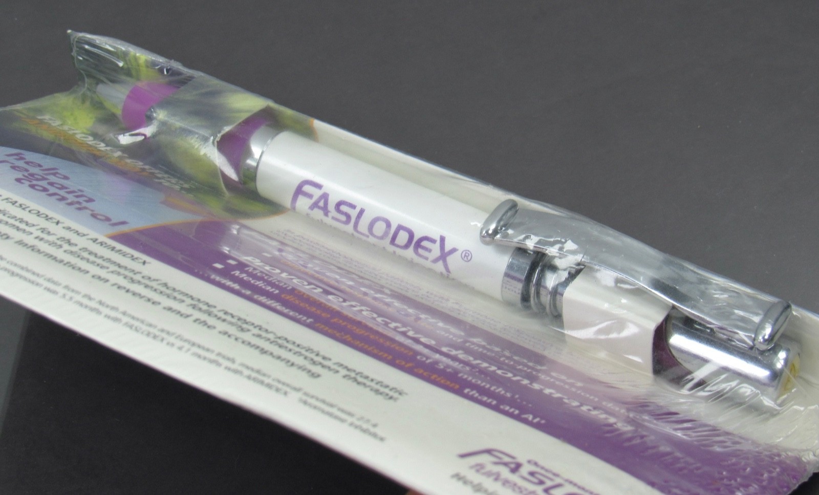 Exquisite Faslodex Heavy Metal PEN Drug Rep Pharmaceutical Promo SEALED on Card